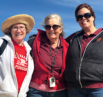 Three female staff members
